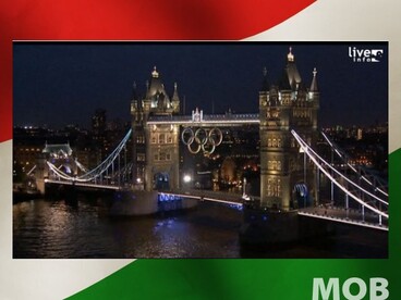 Olimpiai díszben a Tower Bridge