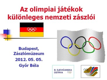 Olimpiai zászlók bemutatása a Zászlómúzeumban