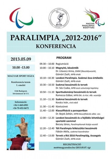 Paralimpia 2012-2016: szakmai konferencia a Magyar Sport Házában