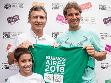 Rafael Nadal a Buenos Aires-i ifi olimpiát népszerűsítette