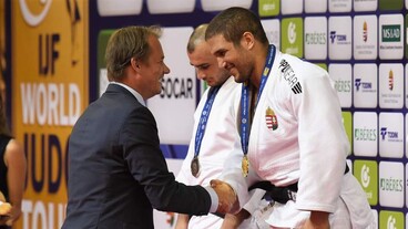 Tóth Krisztián aranyérmes a budapesti, olimpiai kvalifikációs judo Grand Prix-n