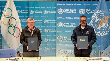 Együttműködési megállapodást írt alá a NOB és a WHO