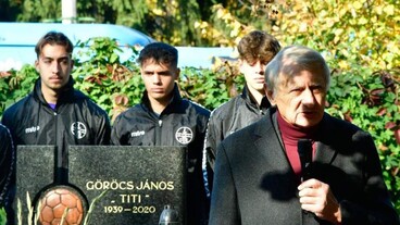 Új síremléket kapott Göröcs János olimpiai bronzérmes labdarúgó