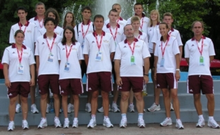 A magyar atléták a megnyító előtt