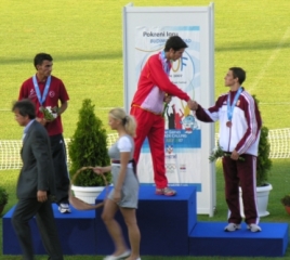Kállay Dániel az 1500m-es sikfutás eredményhirdetésén