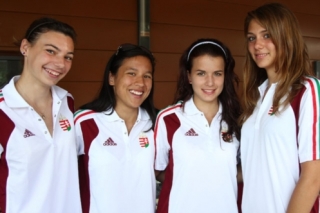 A 4x100m-es atléta váltó: Lóránd Lilla, Nguyen Anasztazia, Kerekes Gréta, Komiszár Kriszta