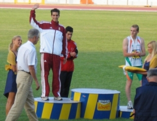 Schubert Péter a dobogón (2000m akadályfutás)