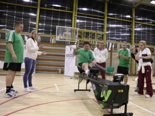 Boros József (TENSI) a kajak ergóméteren