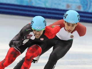 1500m előfutam: Francois Hamelin (Kanada) és Liu Shaolin Sándor