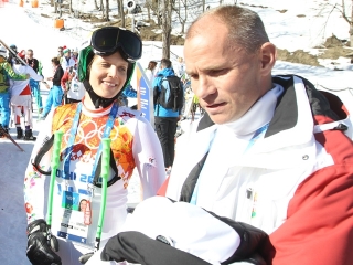 Berecz Anna és Nagy Zsigmond, a Magyar Csapat vezetője