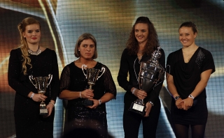 Az év női sportoló, (balról): : Gurisatti Lilla (búvárúszás), Szabó Nikolett (judo), Hosszú Katinka, Kozák Danuta