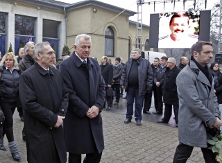 Schmitt Pál, a MOB tiszteletbeli elnöke, a NOB tagja és Pintér Sándor belügyminiszter
