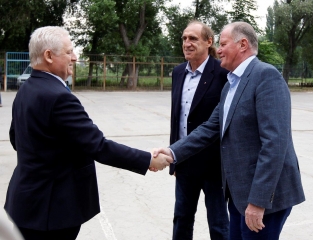 A 2017-es vizes VB uszoda alapkő letétele a Dagály uszoda mellett