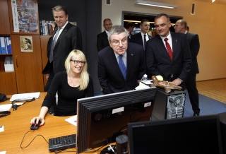 Thomas Bach a NOB elnöke látogatása a MOB székházában
