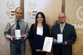 A Nemzeti Sport munkatársai: Kovács Erika, Marosi Gergely és Veres Viktor