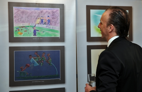 A Török Olimpiai Bizottság Fair Play Bizottságának karikatúra kiállítása 