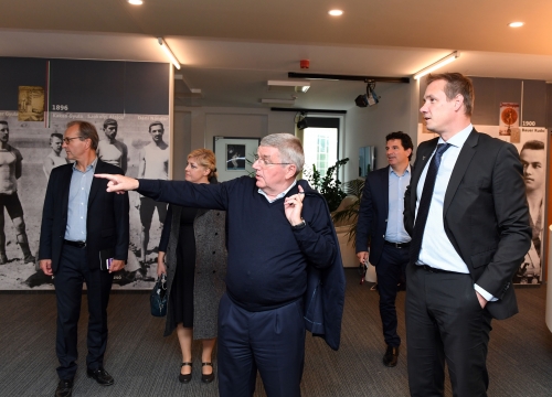 Thomas Bach, a NOB elnöke látogatása a MOB-nál (2018.10.27.)
