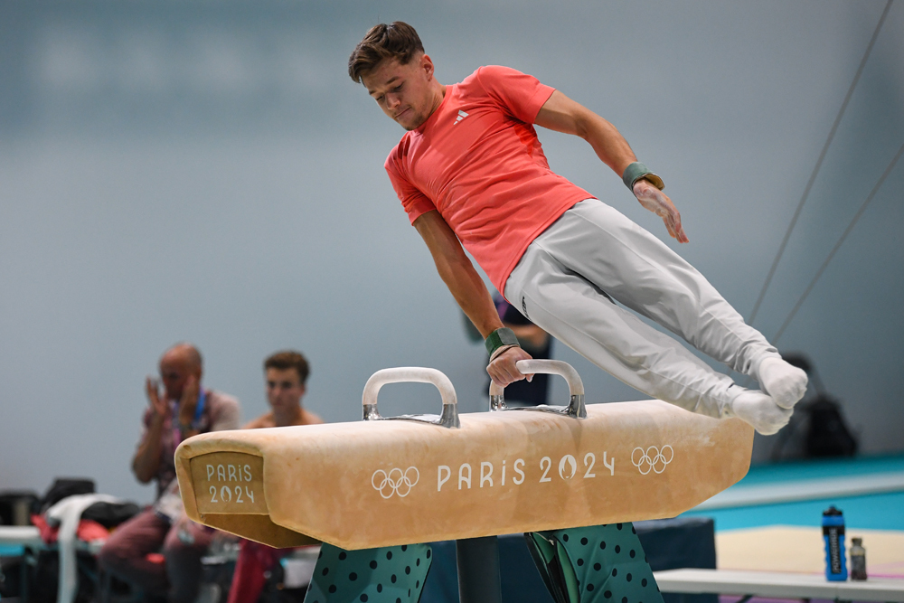 A tornász Mészáros Krisztofer edzése (2024.07.23.)