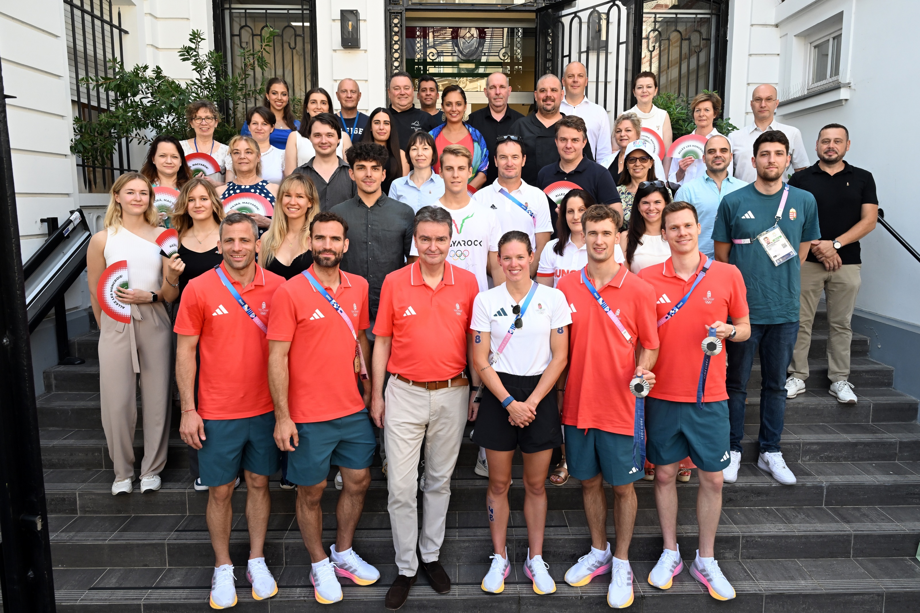 A magyar tudósítókat köszöntötte a MOB a párizsi nagykövetségen (2024.08.01.)