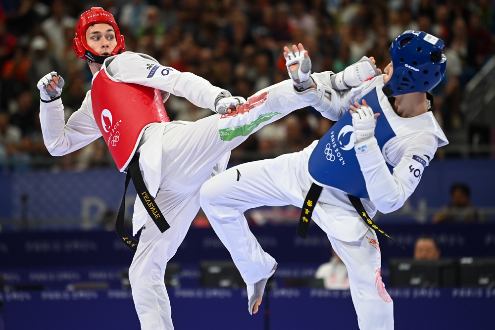 Józsa Levente taekwondós küzdelme (2024.08.08.)