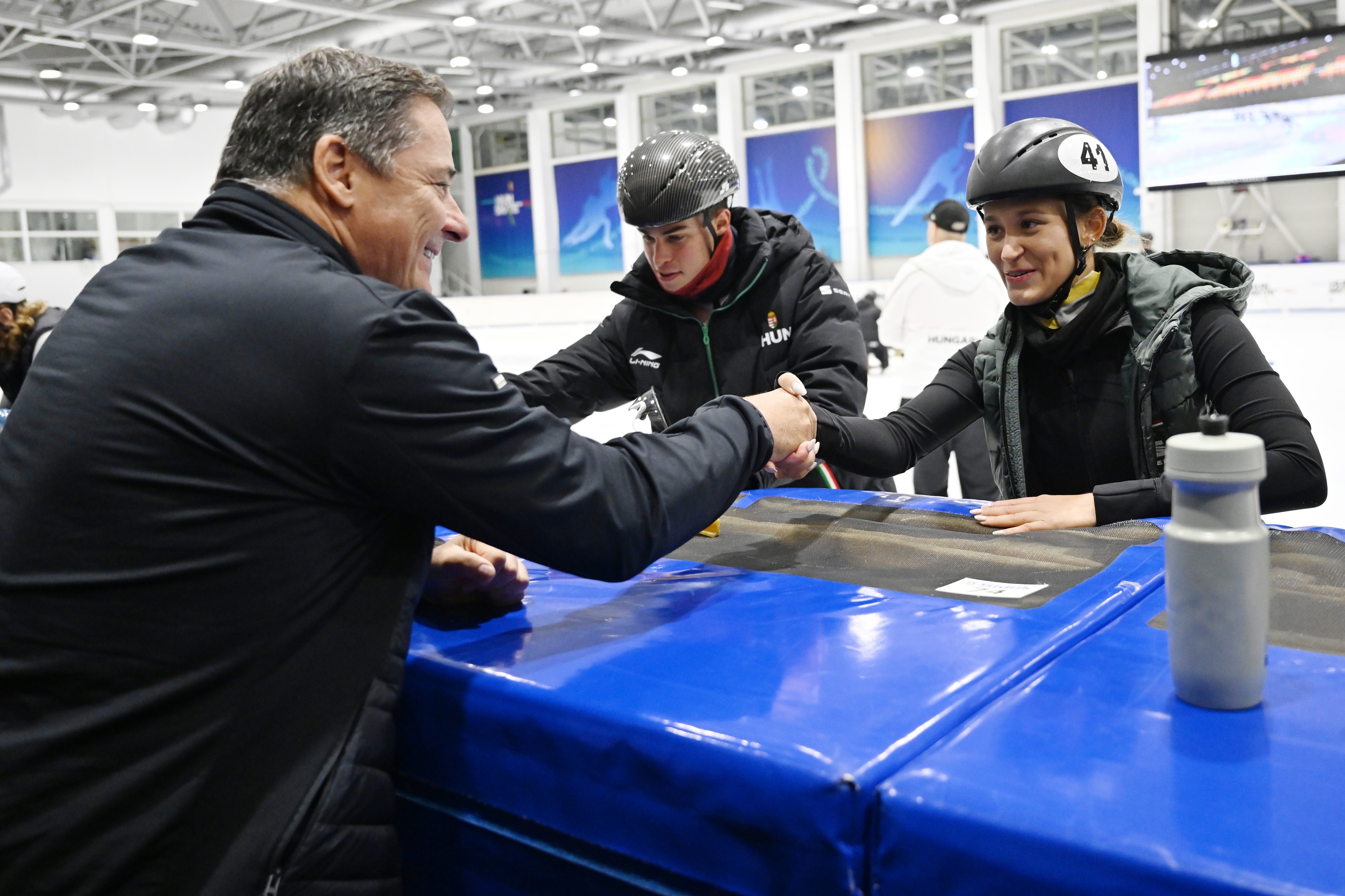 Gyulay Zsolt a short track válogatott edzésén (2025.09.11.)