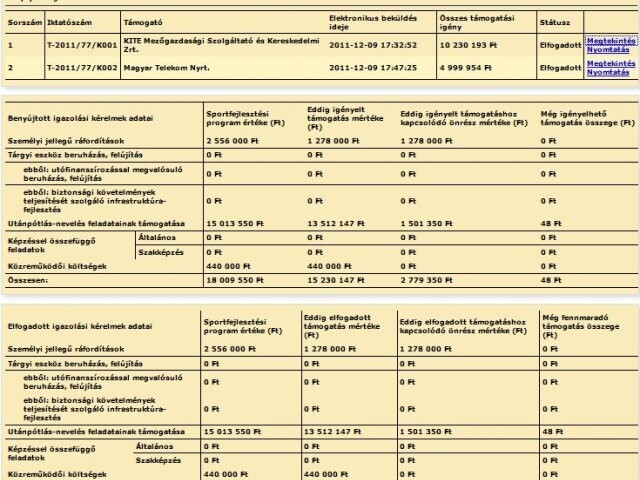 A társasági adó sport célú felhasználása visszavetette a szponzorációt