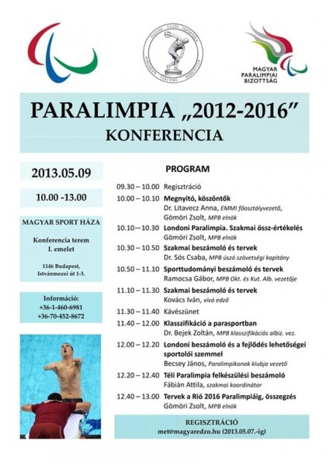 Paralimpia 2012-2016: szakmai konferencia a Magyar Sport Házában