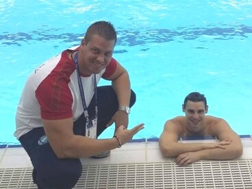 Kis Gergő a 18. olimpiai A szintes magyar úszó