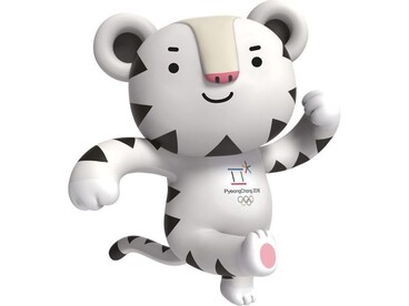Soohorang, a fehér tigris, a pjongcsangi játékok kabalája