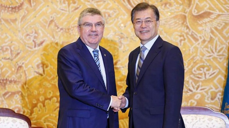 A phjongcshangi téli olimpiáról is tárgyalt Thomas Bach a koreai elnökkel