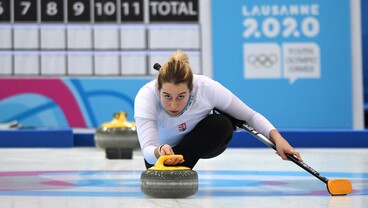 A Nagy Laura-Nathan Young curling vegyes páros aranyérmes az ifjúsági olimpián