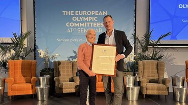 Rangos elismerést kapott az Európai Olimpiai Bizottságtól Kamuti Jenő
