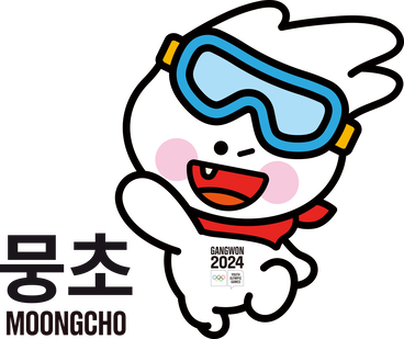 Gangwon 2024 Mascot 2 D wordmark ko hor