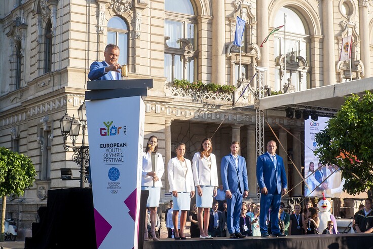 Megérkezett Gyõrbe az EYOF lángja