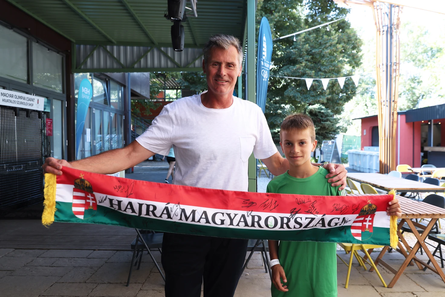Kósz Zoltán a MOB szurkolói klubjában (2024.08.11.)