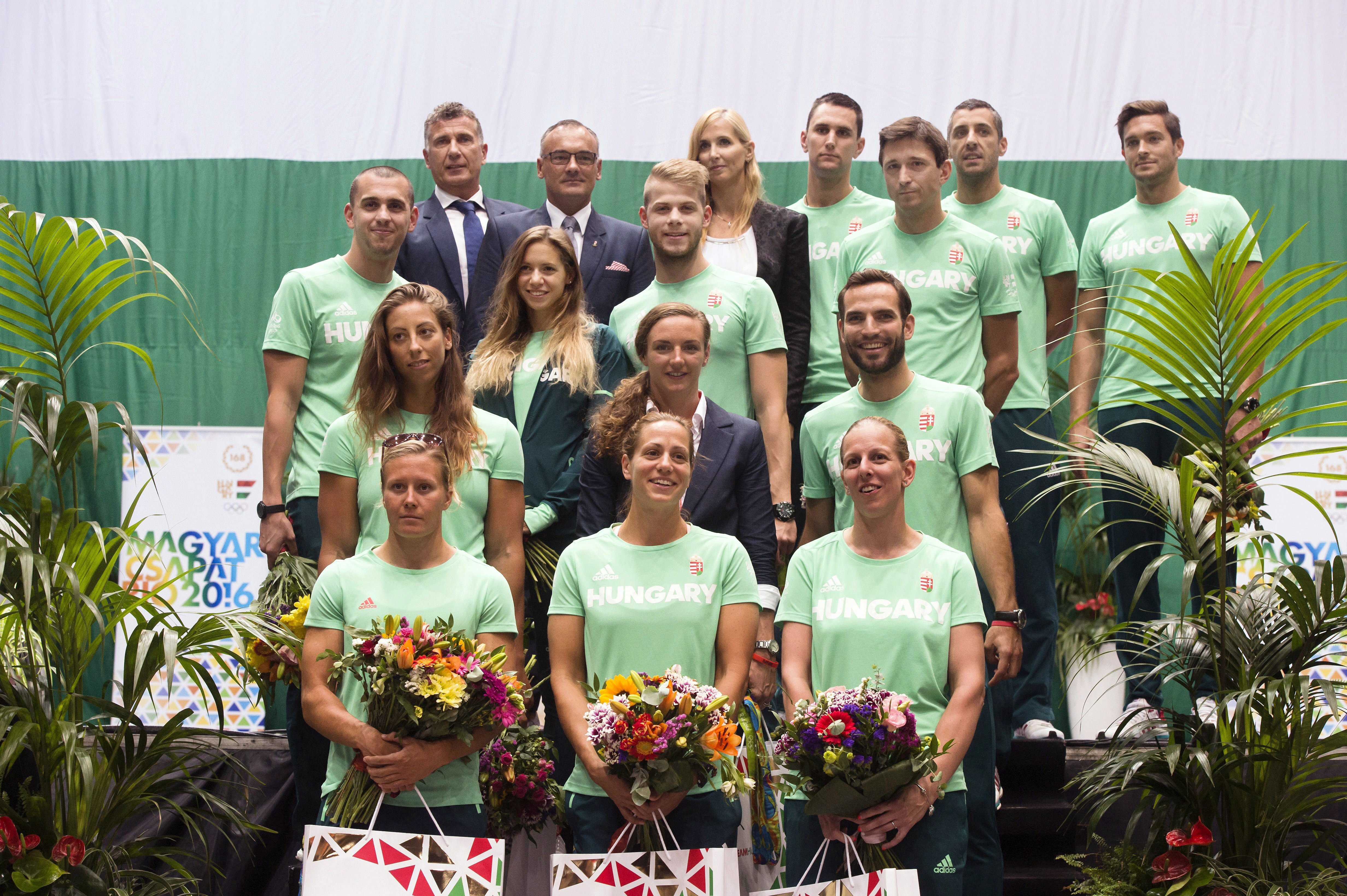A magyar olimpiai csapat köszöntése