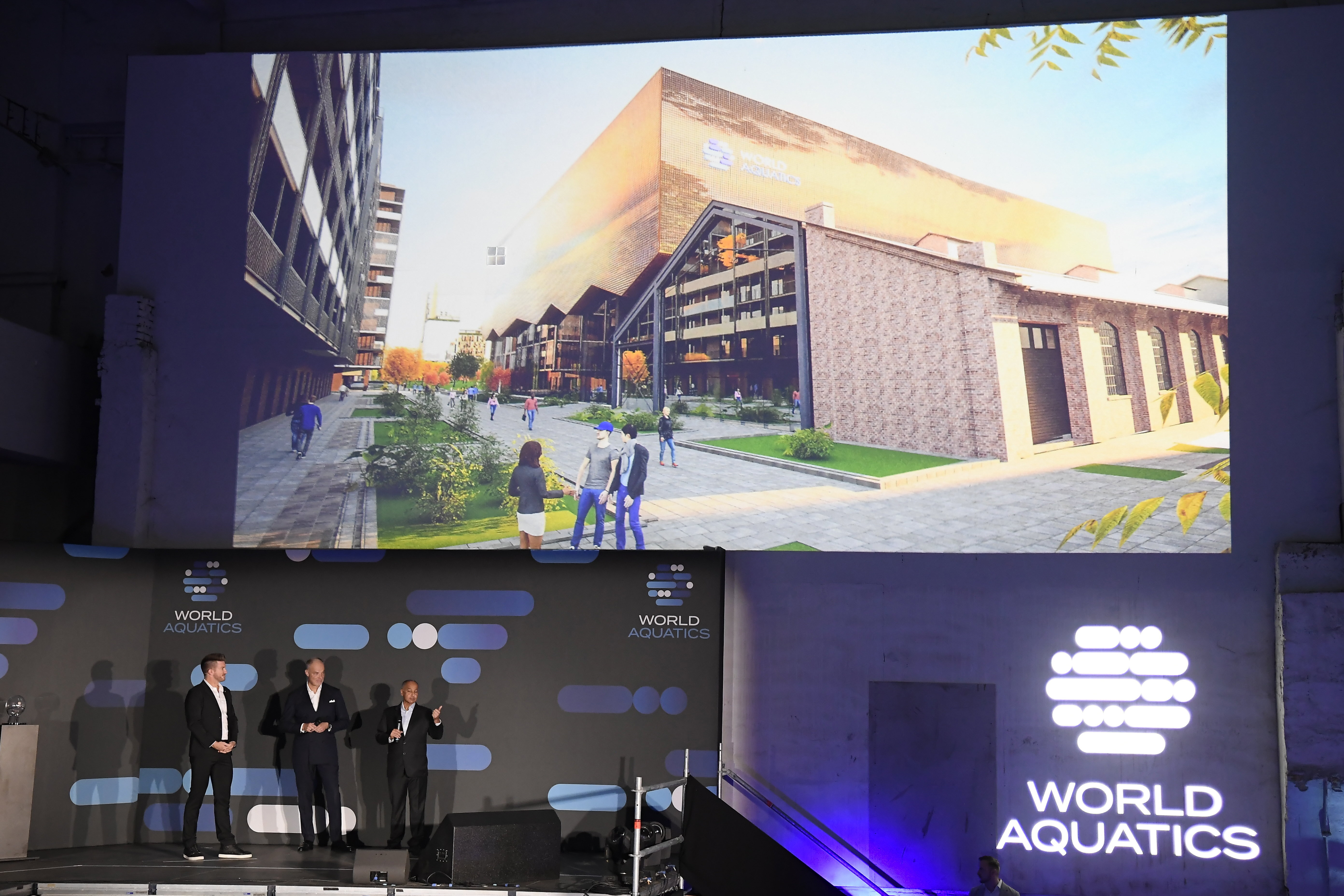 A World Aquatics jövõbeli budapesti székházában díjazták